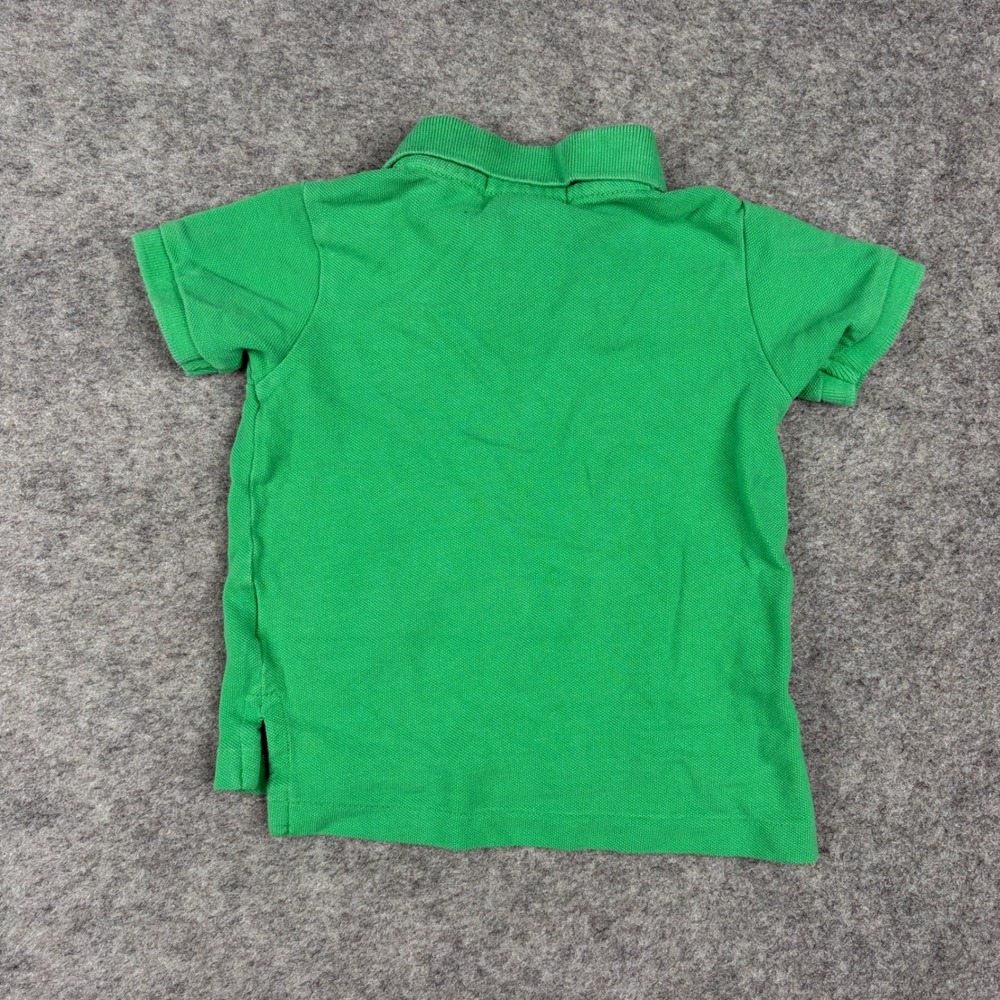Polo Ralph Lauren Polo Shirt Unisex 12 Month Green Pink Pony Logo Short Sleeve - Picture 8 of 9